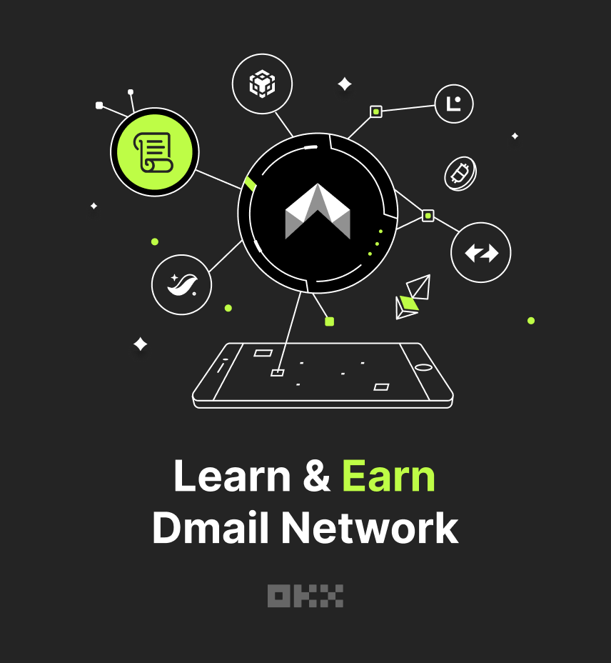 Learn and Earn Dmail Network campaign visual
